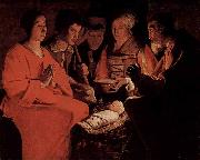 Georges de La Tour The Adoration of the Shepherds painting